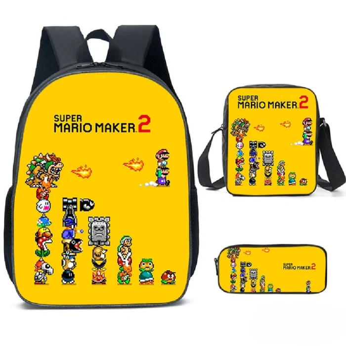 Conjunto De Mochila Super Mario Maker 2 Conjunto De Mochila Super Mario Maker 2