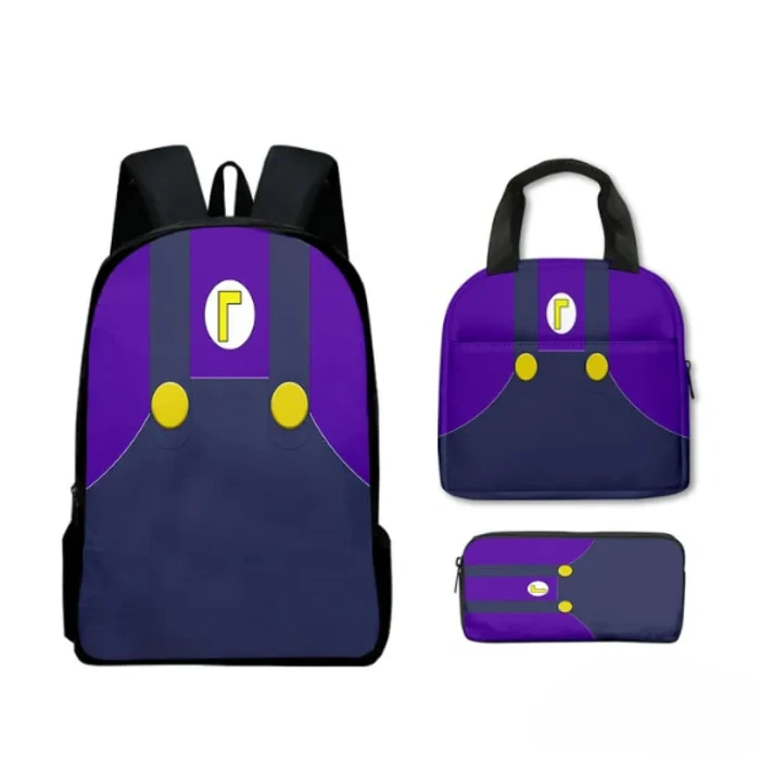 Conjunto De Mochila Waluigi Conjunto De Mochila Waluigi