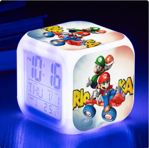 Reloj Despertador Mario Kart Doble Tablero Reloj Despertador Mario Kart Doble Tablero