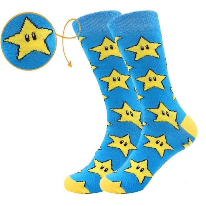 Calcetines Mario Estrellas Amarillas Calcetines Mario Estrellas Amarillas